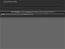 Tablet Screenshot of musulmans.info